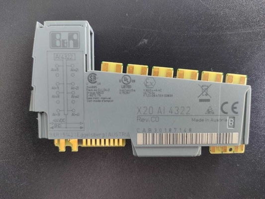 X20AI4322 B&amp;R X20 SYSTEM PLC I / O Module 4 مدخلات تناظرية من 0 إلى 20 مللي أمبير / 4 إلى 20 مللي أمبير