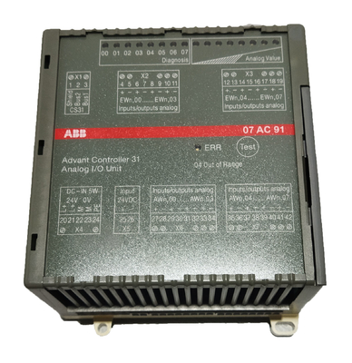 07AC91 GJR5252300R0101 ABB AC31 وحدة إدخال/إخراج نظرية 8AC 24VDC AC U/I 12bit+Sign