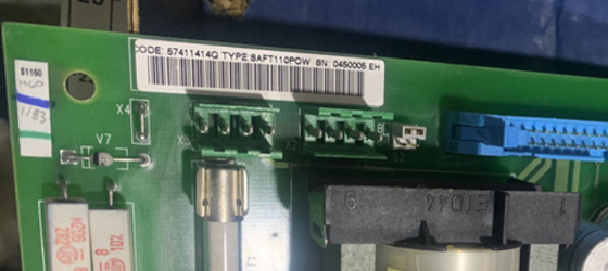 ABB SAFT 110 POW 57411414 لوحة إمدادات الطاقة في المخزون الجديد 57411414