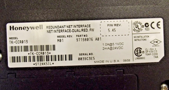 TK-CCR013 Honeywell Redundancy Network Interface Module جديد تماماً