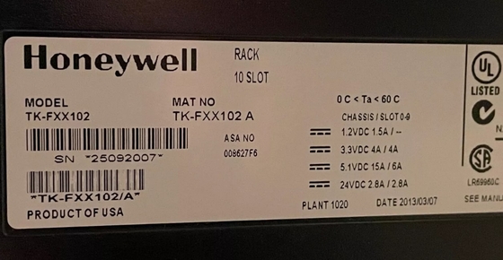 TK-FXX102 Honeywell 10 رصيف فتحة هيكل وحدة I / O وحدة PLC وحدة DCS أجزاء