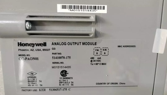 CC-PAON01 وحدة الخروج التناظرية Honeywell لوحدة PLC لمراقب C300