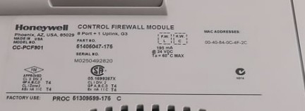وحدة جدار الحماية CC-PCF901 Honeywell 9 Port FTE Control جديدة تمامًا في المخزون