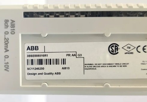 ABB AI810 3BSE008516R1 وحدة الدخول التناظرية 8 قنوات وحدة 800XA PLC