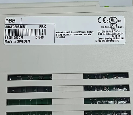 ABB DI840 3BSE020836R1 مدخل رقمي 24 فولت S / R وحدة القنوات الـ 16 لـ S800 I / O