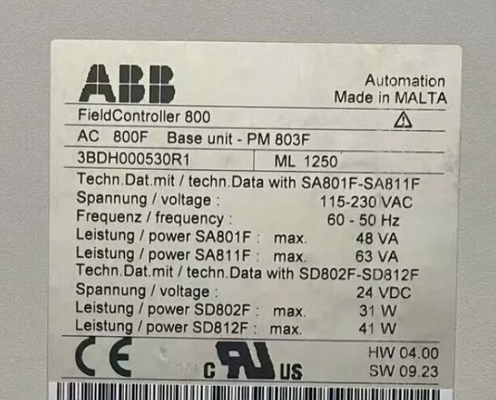 ABB PM803F 3BDH000530R1 وحدة أساسية 16 MB وحدة مركزية ذاكرة ذاكرة الوصول العشوائي المخبأة بالبطارية