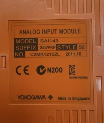 SAI143-S33 YOKOGAWA وحدة الدخول / الخروج التناظرية (لـ FIO) وحدة التحكم في السلامة ووحدة عقدة السلامة