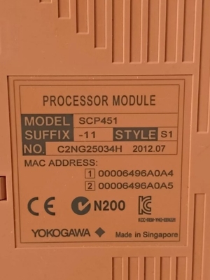 SCP451-11 YOKOGAWA وحدة الدخول الرقمية وحدة العزل وحدة القناة 16 وحدة المعالجة 24 فولت DC ProSafe