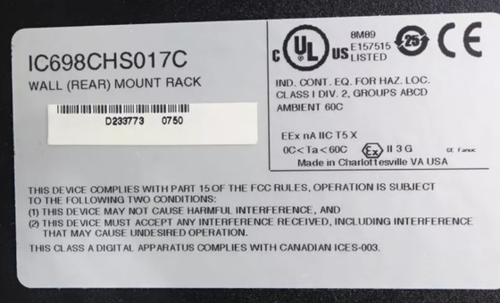 IC698CHS017 GE PACSystems RX7i Racks 17 فتحة أمامية وخلفية وحدة المعالجة المركزية وتكوينات الإدخال والخروج