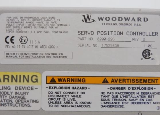 8200-226 وحدة تحكم في موضع مؤازرة Woodward