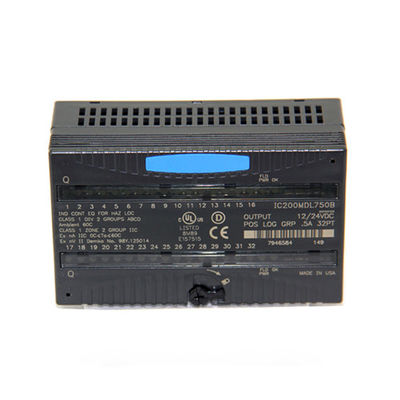 IC200MDL750 GE Fanuc PLC VersaMax وحدة إخراج المنطق الإيجابي 12 / 24VDC POS Logic مجمعة 5A 32PT