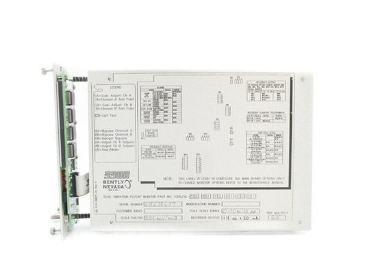3300/16 نظام أجزاء بنتلي نيفادا 3300 Series XY / GAP Dual Vibration Monitor