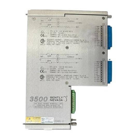 3500/42M-05-00 135489-02 Bently نيفادا وحدة I / O مع الحواجز الداخلية