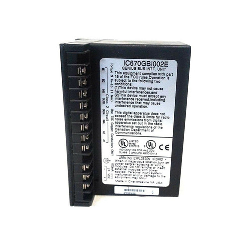 IC670GBI002 GE Fanuc GE Field I / O وحدة واجهة ناقل التحكم الميداني جنرال إلكتريك